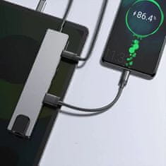 MG H1 9in1 HUB adapter USB-C, siva