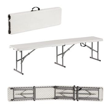 Denis Zložljiva klop, 180x30x43cm, bela