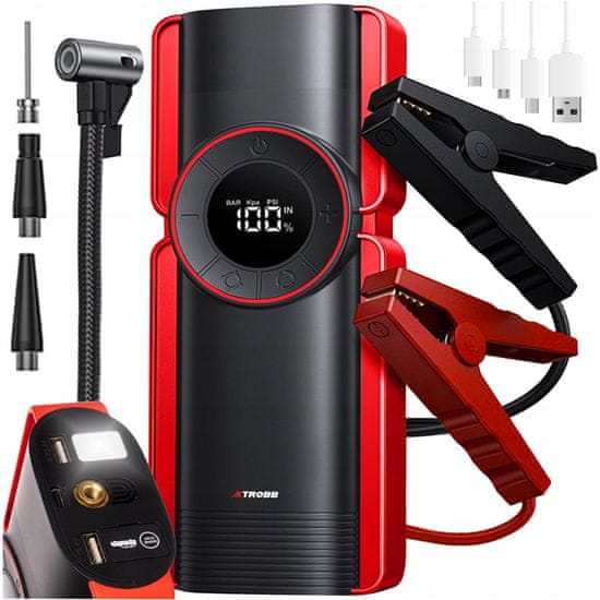 Malatec 6v1 LED 12V booster 800A zaganjalec Jump Starter polnilec USB 10000 mAh