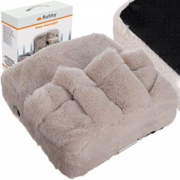 Ruhhy Univerzalni topli električni masažni copati masažer za stopala bež