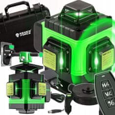 Dexxer Aku. 16 linijski zeleni gradbeni laserski nivelir 2x 2400mah LL17P