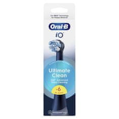 Oral-B nadomestne glave ščetk iO Ultimate Clean Black, nadomestne glave, 6