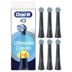Oral-B nadomestne glave ščetk iO Ultimate Clean Black, nadomestne glave, 6