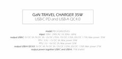 SWISSTEN Napajalnik GaN 1x USB-C 35W pd + 1x USB-A 27W QC črn