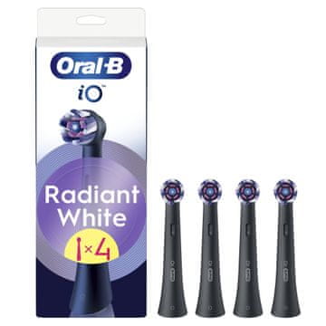 Oral-B nadomestne glave ščetk iO Radiant White Black, nadomestne glave, 4