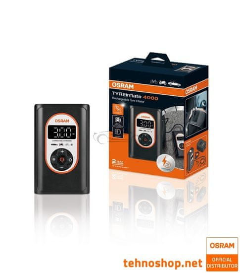 Osram PRENOSNI BATERIJSKI ZRAČNI KOMPRESOR TYREinflate 4000 OTIR4000