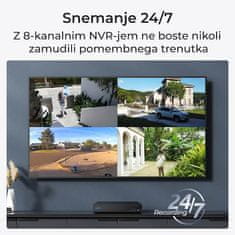 Reolink NVR snemalnik, 4K, 8-kanalni, 4x kamera POE (NVS8-12MB4)