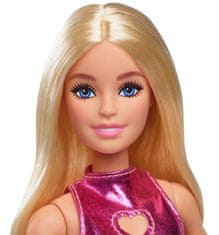 Mattel Punčka Barbie Fashionistas model #230, blond lasje, sijoča obleka FBR37