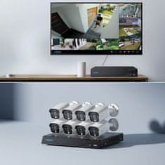 Reolink NVR snemalnik, 4K, 16-kanalni, 8x kamera POE (NVS16-8MD8)