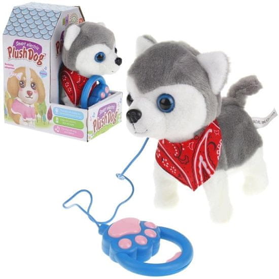 shumee Interaktivni pes na povodcu laja Husky