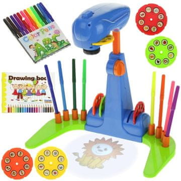 Nobo Kids Projektor za risanje za otroke, 32 diapozitivov, modre predloge