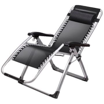 Nobo Kids Ležalnik za plažo Gravity Garden Camping Chair z vzglavnikom