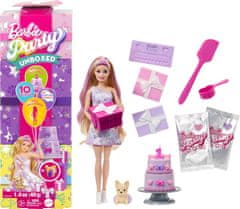 Mattel Barbie Party Unboxed punčka, svetlolaska