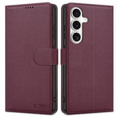 Tech-protect Wallet knjižni ovitek za Samsung Galaxy S25, bordové