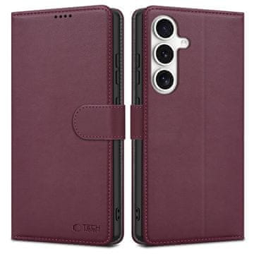 Tech-protect Wallet knjižni ovitek za Samsung Galaxy S25, bordové