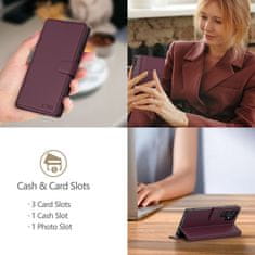 Tech-protect Wallet knjižni ovitek za Samsung Galaxy S25, bordové