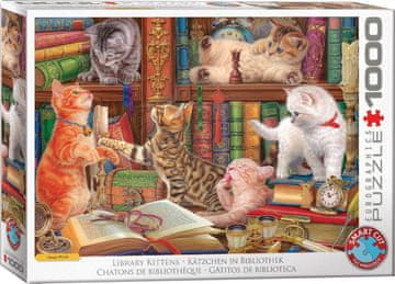 EuroGraphics Cat Library Puzzle 1000 kosov