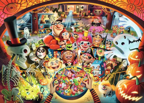 Ravensburger Halloween Trick-or-Treat Puzzle 1000 kosov