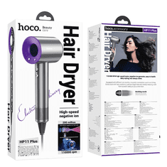 Hoco Hitri sušilnik za lase z negativnimi ioni IONIC HP11 Plus 1600W - vijola