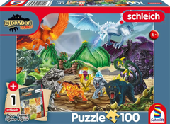 Schmidt Sestavljanka Eldrador: Bitka za super kristal 100 kosov + figurica Schleich