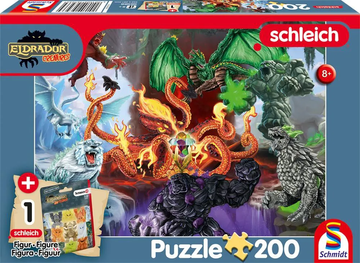 Schmidt Puzzle Eldrador: Zlobna bitja 200 kosov + figurica Schleich