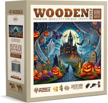 Wooden city Lesena sestavljanka Halloween grad 1010 kosov