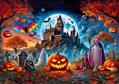Wooden city Lesena sestavljanka Halloween buča 1010 kosov