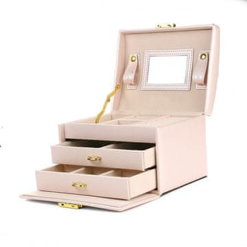 LIVEFY škatla za nakit Luxe 3, roza