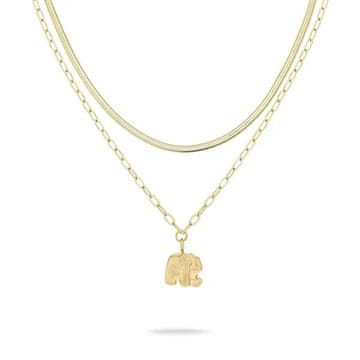 Tamaris Eleganten komplet pozlačenih ogrlic Little Elephant TJ-0597-N-47