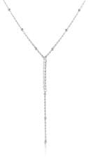 JVD Elegantna srebrna ogrlica s prozornimi cirkoni SVLN0536XK4BI45
