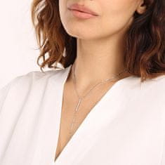 JVD Elegantna srebrna ogrlica s prozornimi cirkoni SVLN0536XK4BI45