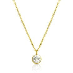 JVD Elegantna pozlačena ogrlica s cirkonom SSSN0063XG1GO45