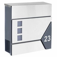 MAIL BOX LUEN LUEN- B1Poštni nabiralnik z režo za časopis INOX