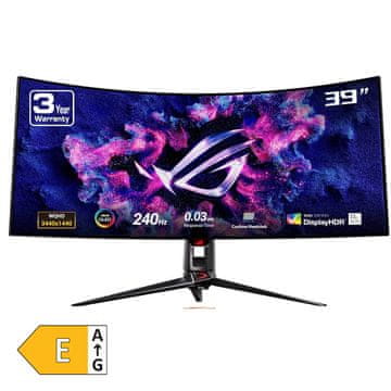 ASUS ROG Swift OLED PG39WCDM 99cm (39") 3440x1440 WOLED 240Hz DP/HDMI/USB-C HDR10 FreeSync KVM ukrivljen gaming monitor
