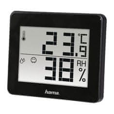 Hama VREMENSKA POSTAJA TH-130 LCD Thermo-/Hygrometer ČRNA