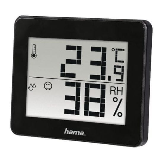 Hama VREMENSKA POSTAJA TH-130 LCD Thermo-/Hygrometer ČRNA
