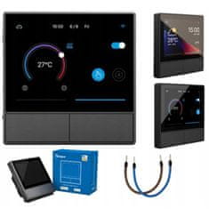 Sonoff Stensko WiFi stikalo in termostat LCD touch črno eWeLink Alexa Google Assistant
