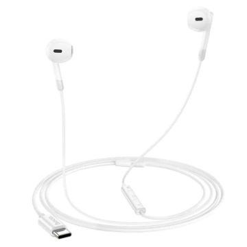 Hoco Slušalke M109 s Type C vtičem in mikrofonom (iPhone, Samsung) bele