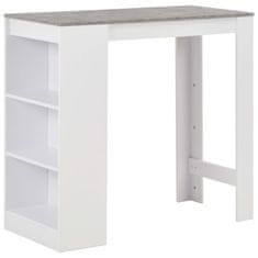 Vidaxl Barska miza s polico 110x50x103 cm bela