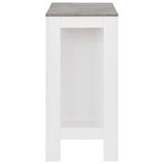 Vidaxl Barska miza s polico 110x50x103 cm bela