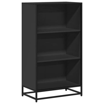 Vidaxl Knjižna omara črna 60x35x107,5 cm iverna plošča