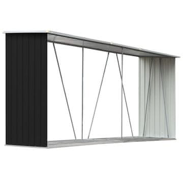 Vidaxl Vrtna lopa za drva pocinkano jeklo 330x84x152 cm