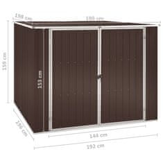 Vidaxl Vrtna lopa rjava 195x198x159 cm pocinkano jeklo