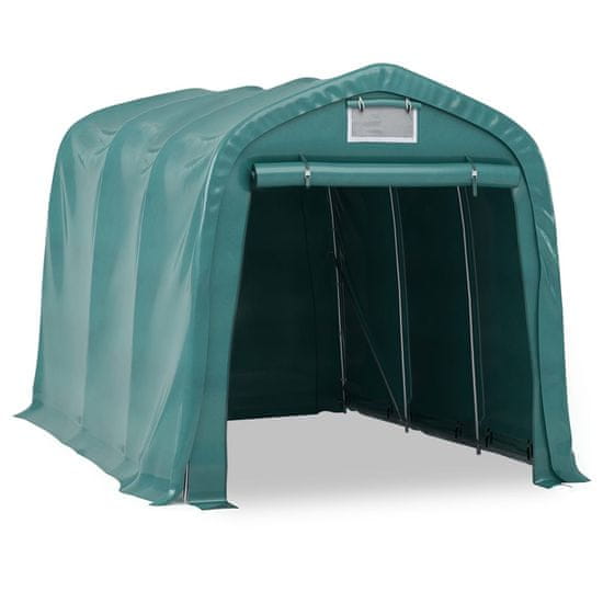 Vidaxl Garažni šotor PVC 2,4x3,6 m zelen