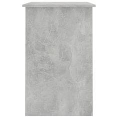 Vidaxl Pisalna miza betonsko siva 100x50x76 cm iverna plošča