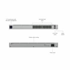 Ubiquiti stikalo 1G 24-port rack 2xSFP 16x PoE Unifi Gen2 USW-24-POE