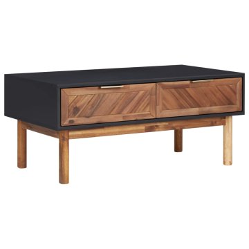 Vidaxl Klubska mizica 90x50x40 cm trden akacijev les in mediapan
