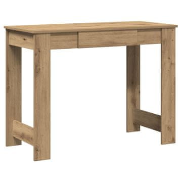 Vidaxl Pisalna miza artisan hrast 100x45x75 cm inženirski les