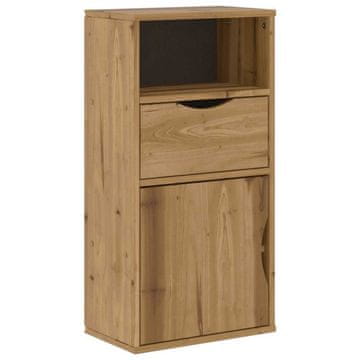 Vidaxl Stranska omarica s predalom ODDA 40x24x79 cm masivna borovina