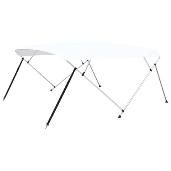 Vidaxl Bimini tenda s 4 loki bela 243x(230-244)x137 cm